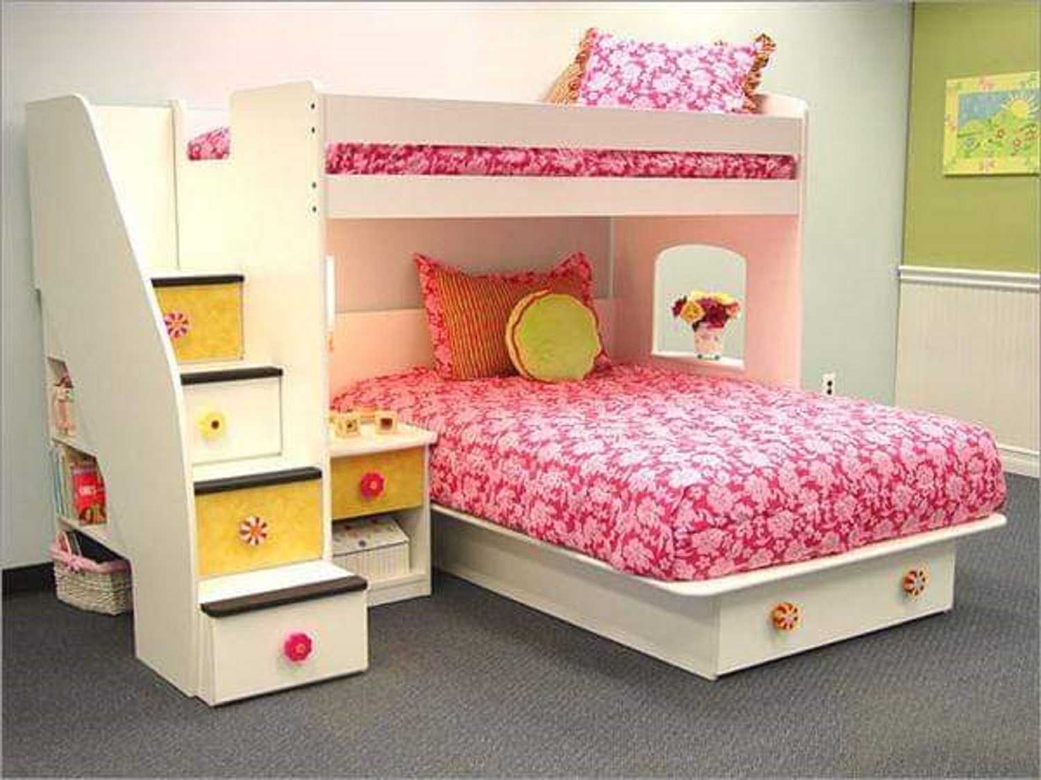 Queen Size Bunk Bed With Storage Draws