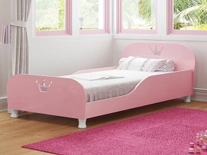 Baby Pink Color Girls Single Bed 
