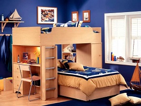 Bunk Bed Attached Study Table