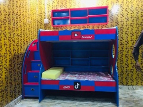 Double Bunk Bed With Two Storage Unit